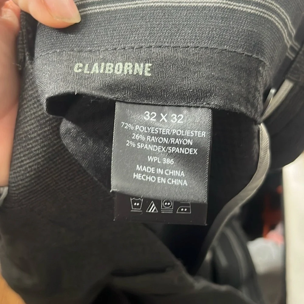 Men’s Dress Pant Claiborne Size 32x32 Black